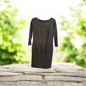 Chetta B Charcoal Long Sleeve Dress
